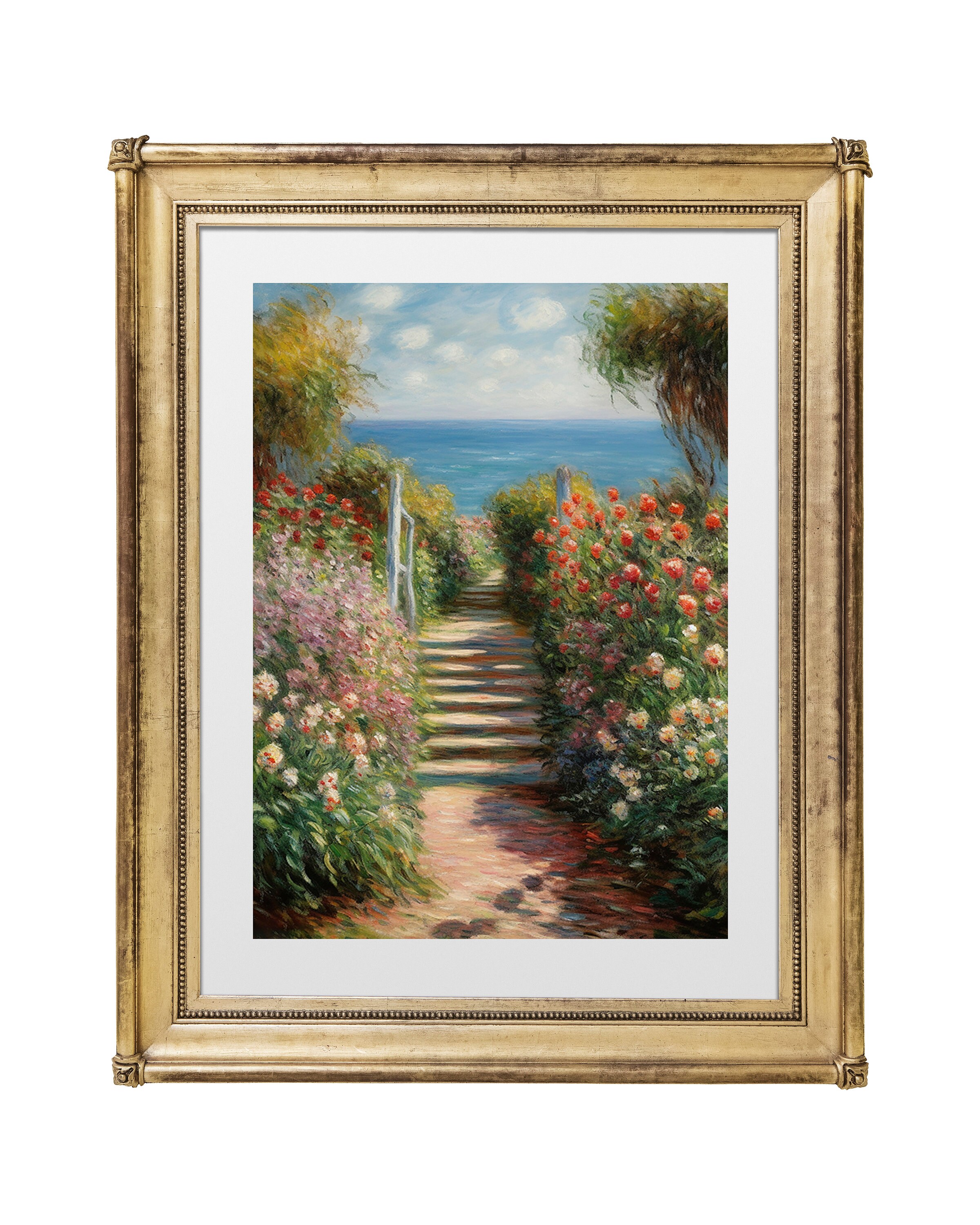Romantic Art | Cottage Seaside Garden | DIGITAL DOWNLOAD - Etsy