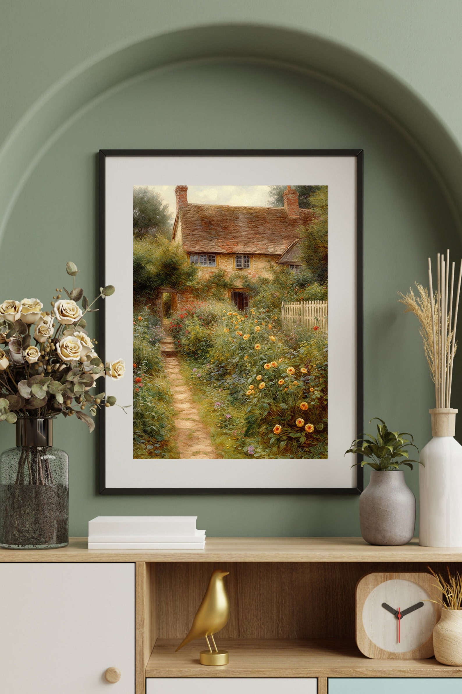 Vintage Art | Romantic English Cottage | DIGITAL DOWNLOAD - Etsy