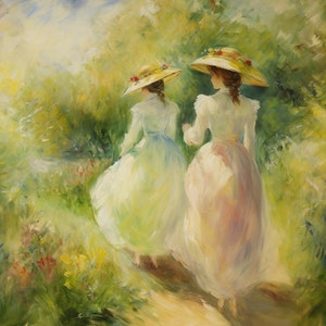 English countryside art | Regency ladies | Impressionist art | DIGITAL DOWNLOAD
