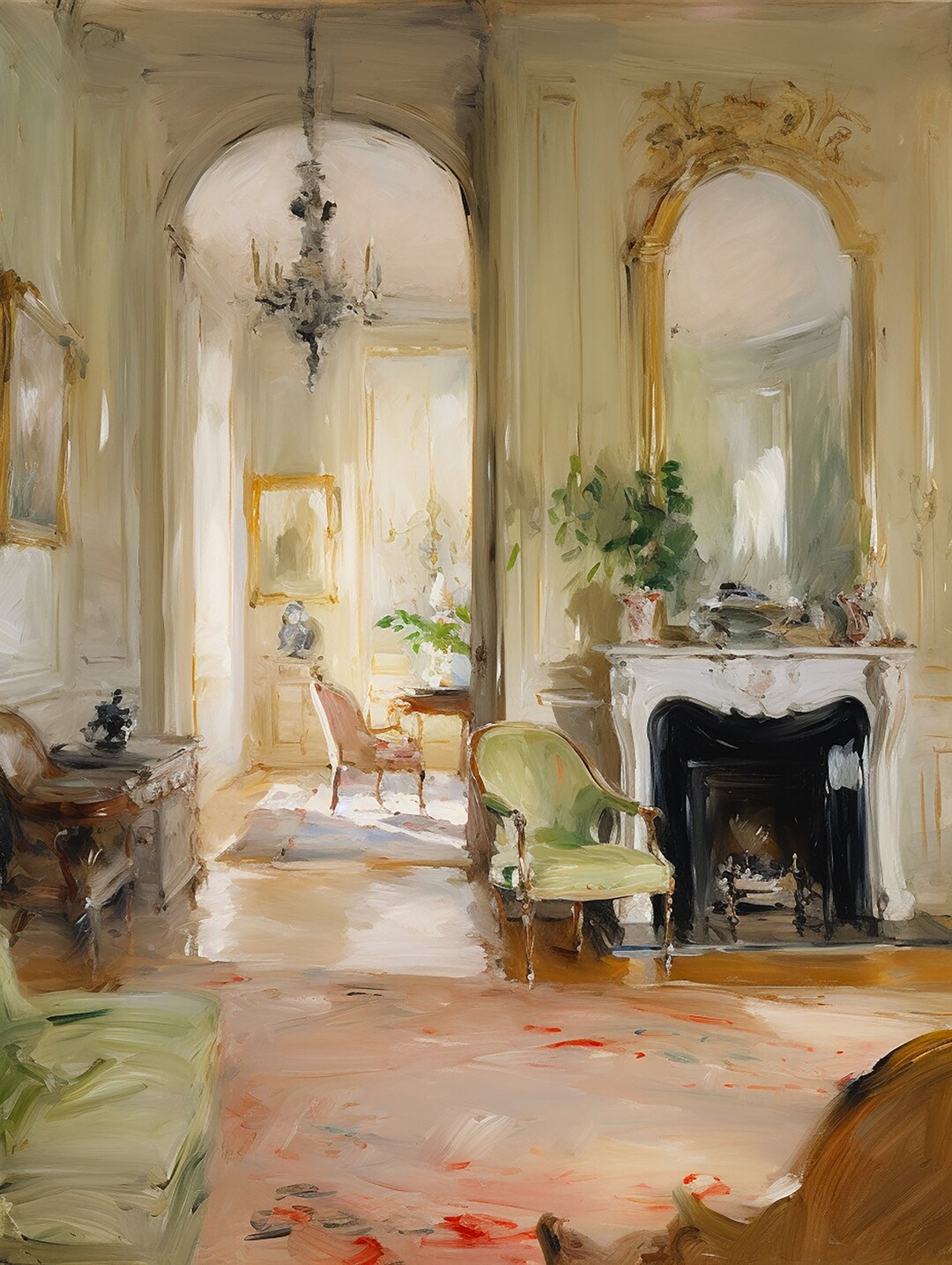 Vintage Art | Gracious Drawing Room | DIGITAL DOWNLOAD - Etsy