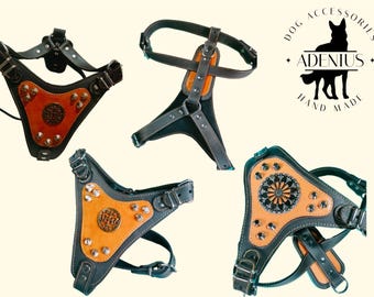 Handgefertigtes Leder Hundegeschirr: Verstellbares Puppy Accessoire