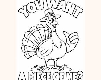Rolig kalkonmålarbild för Thanksgiving, pilgrimshatthumor (digital nedladdning)