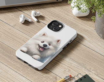 Happy American Eskimo Puppy iPhone Case