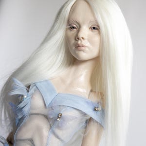 Porcelain BJD Doll: Misha Albino Fullset, 15&quot; Collectible Art Doll