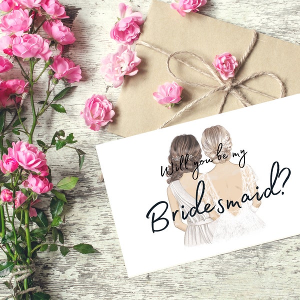 Will you be my bridesmaid note card/invitation/wedding/digital invitation