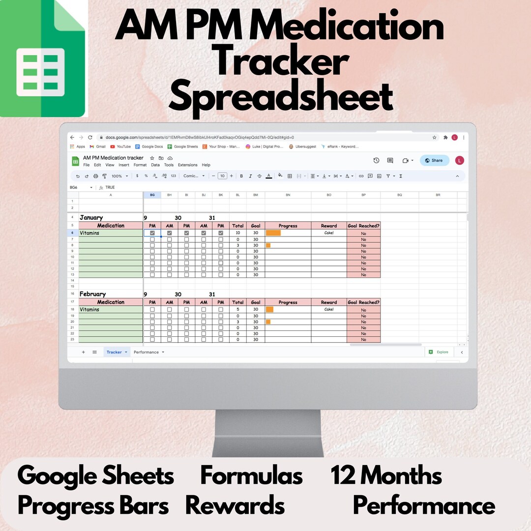 AM PM Medication Tracker medication Tracker Wellness - Etsy