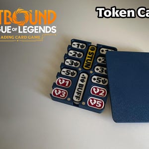 Set de fichas de Riftbound con caja magnética: fichas de juego impresas en 3D para Riftbound