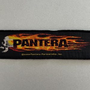 Pantera &#39;Flaming Skull&#39; original vintage woven patch