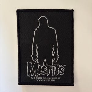 Parche tejido vintage de Misfits - Silhouette - Producto oficial de 2002