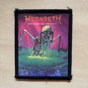 Megadeth - No More Mr. Nice Guy | Originele gedrukte patch uit de jaren 80