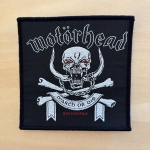 Motörhead Vintage Woven Patch - March Or Die - 2004 Officiële merchandise