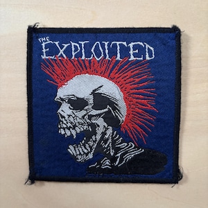 The Exploited - Mohawk Skull | Originele geweven patch uit 1994