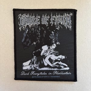Cradle of Filth &#39;Dark Faerytales In Phallustein&#39; woven sew on patch 1996 vintage black metal