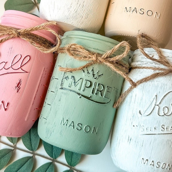 painted mason jars centerpiece rustic wedding custom rustic jars for outdoor reception country mason jar wedding decor barnyard wedding idea