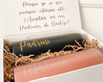 Padrinos proposal in Spanish bautizo quieren mis padrinos de bautizo quieren mis padrinos de primera comunion godparent proposal box spanish