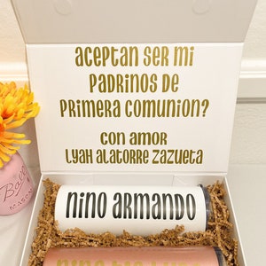 quieren ser mis padrinos de primera comunion quieren ser mis padrinos de bautizo caja primera comunion padrino propuesta caja caja de padrino