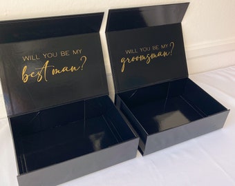 black gift box magnetic black proposal box empty fillable gift box black magnetic personalized gift box custom black gift box with name