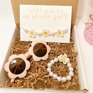 custom proposal box for wedding party flower girl gift box will you be my flower girl proposal bridesmaid proposal box bridesmaid gift box