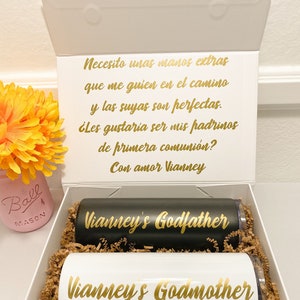 quieren ser mis padrinos de primera comunion quieren ser mis padrinos de bautizo caja primera comunion padrino propuesta caja caja de padrino