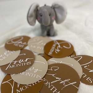 Disque neutre jalon bébé photo de bébé jalon acrylique marqueur nouveau-né jalon cartes jalon mensuel idée cadeau baby shower cadeau nouvelle maman
