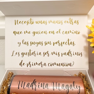 quieren ser mis padrinos de primera communie padrinos voorstel in het spaans bautizo quieren ser mis padrinos de bautizo caja de padrinos