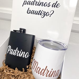 Padrinos proposal in Spanish bautizo quieren mis padrinos de bautizo quieren mis padrinos de primera comunion godparent proposal box spanish