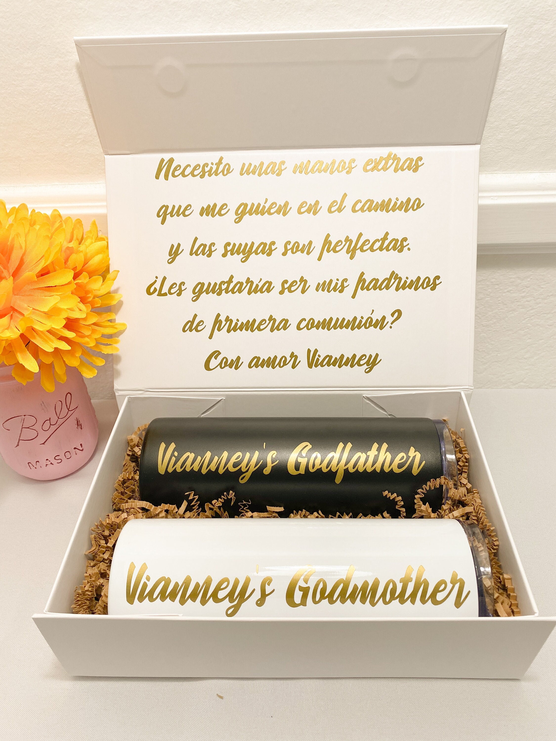 Quieren Ser Mis Padrinos De Primera Comunion Quieren Ser Mis Padrinos De  Bautizo Caja First Communion Godparent Proposal Box Caja De Padrino - Etsy, image size:2250x3000