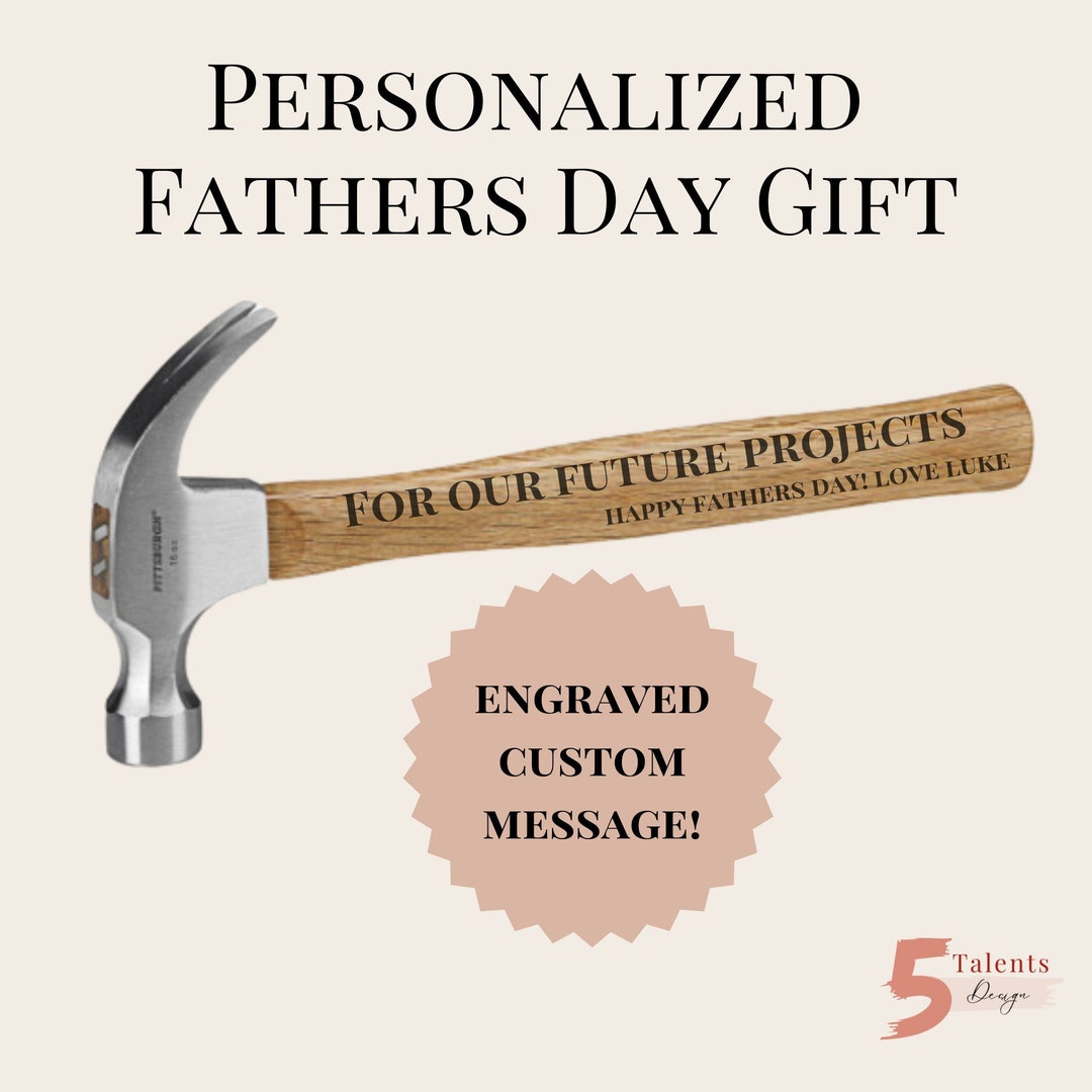 Personalized Fathers Day Gift Idea Custom Engraved Hammer Gift for Dad(02)