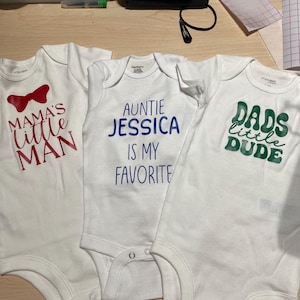 Onesie order for Jessica