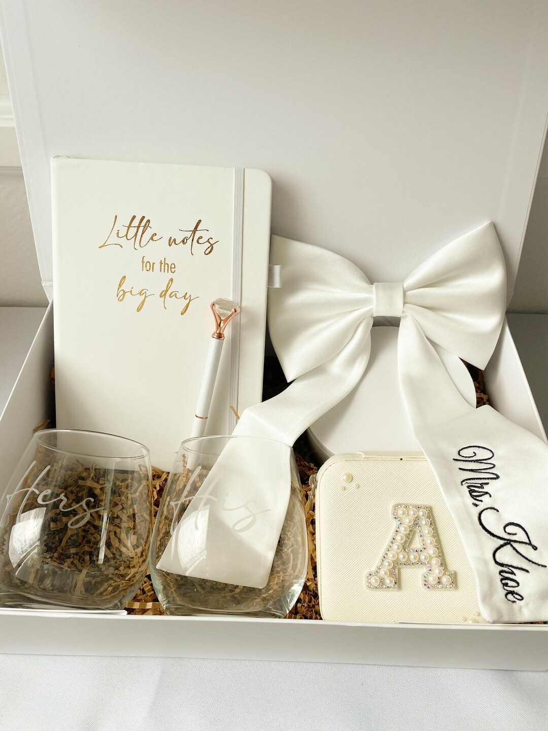 Bride Gift From Bridesmaid Bridal Shower Gift Custom Gift Box for Bride ...