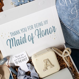 personalized thank you for being my maid of honor gift box bridesmaid gift thank you box custom box for matron of honor MOH thank you gift