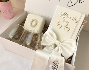 Caja de regalo para la novia, regalo de compromiso, regalo personalizado para la futura novia, regalo para la despedida de soltera, contenedor magnético de recuerdos, set para la futura esposa, boda personalizada