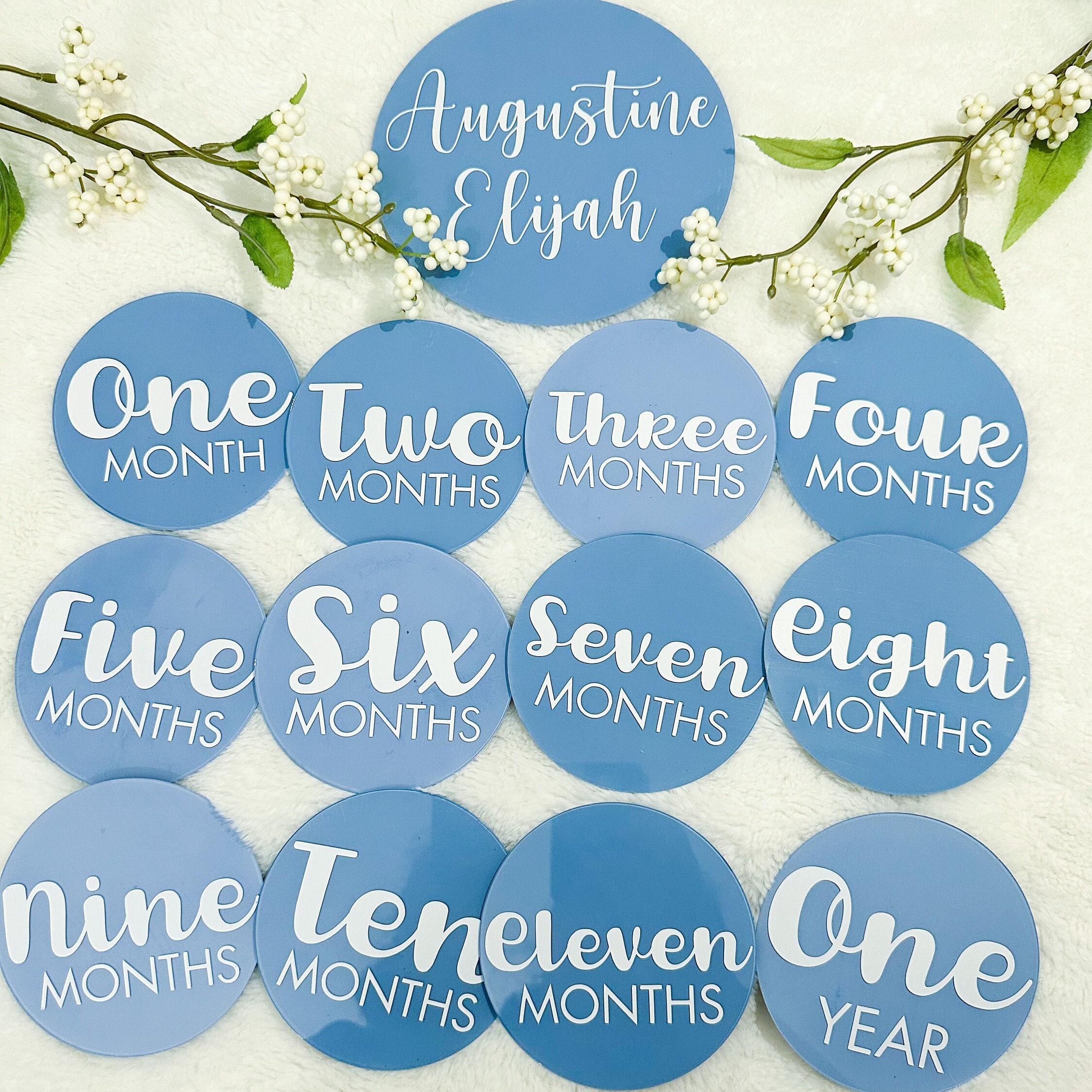 Acrylic Baby Milestone Disc Pink Pregnancy Update Disc Baby Bump Update ...