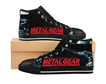 Metal Gear Solid Classic Sneakers | Retro Video Game Shoes | Solid Snake Inspired Footwear | Vintage Gaming Fashion| Metal Gear Rex