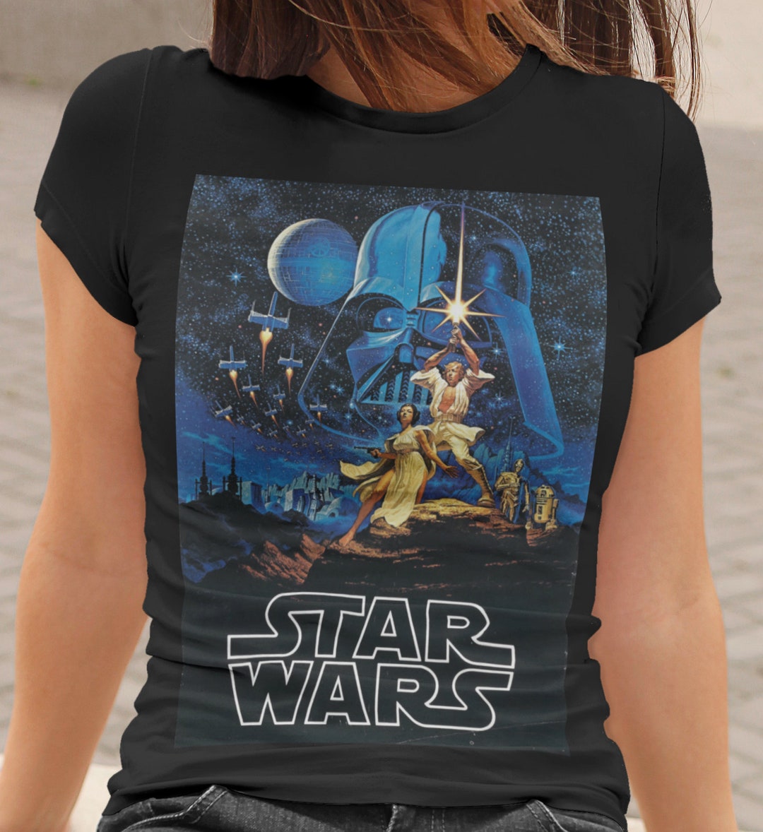 Star Wars T-Shirt Homme Vintage Poster A New Hope - Epic Classic Badge