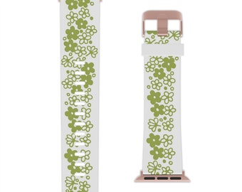 Pyrex Apple Watch Band: Pyrex Daisy Avocado Groen (jaren 70) Pyrex Watch Band Pyrex Daisy Watch Band Pyrex Daisy Avocado Watch Band