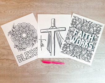 Christian Coloring Pages | Printable Bible Coloring Pages | Faith Coloring Pages