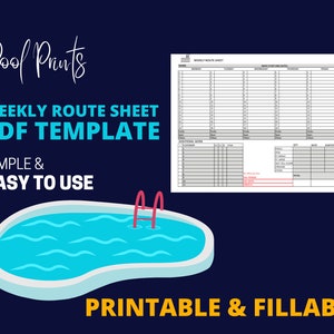 Weekly Pool Route Pay Sheet - Etsy