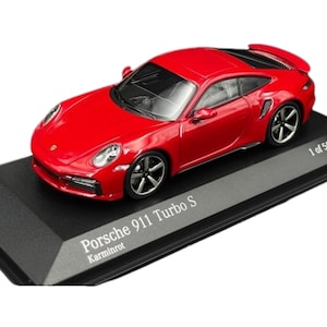 Porsche 911 Turbo S Coupe 2020 Carmine Red | 1:43 Scale Model Car | Collector Gift | Limited Edition 504 pcs | Porsche Lover Gift