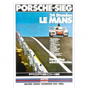 Vintage Porsche 936 Le Mans 1976 Martini Racing Poster