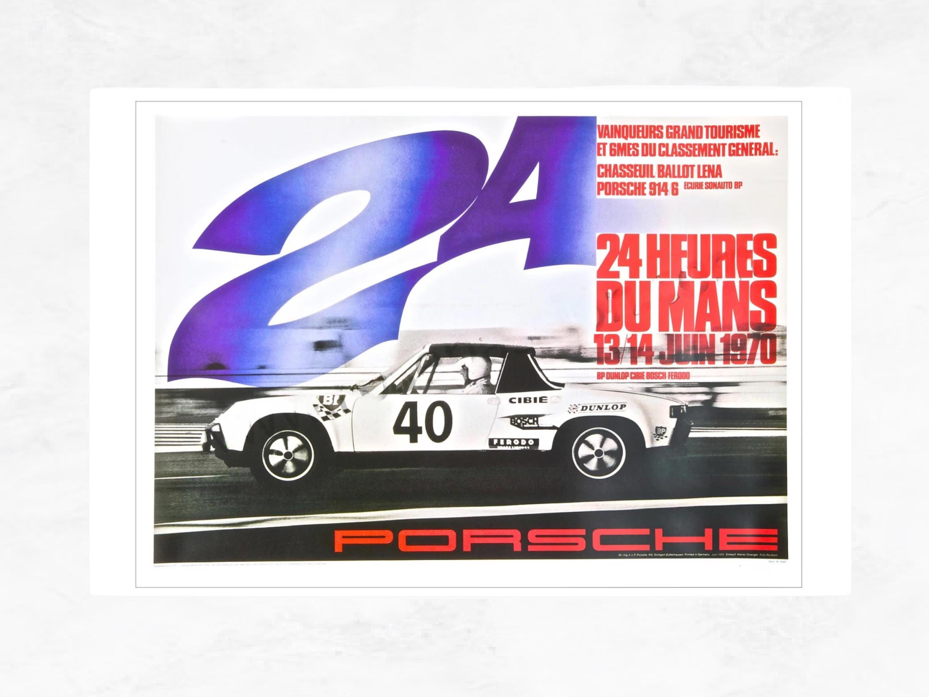 ポルシェ ポスター – 914/6 GT | 1970年ル・マン24時間レース