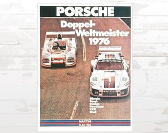 Porsche poster Doppel-Weltmeister 1976 poster, Martini Racing, cadeau autofans