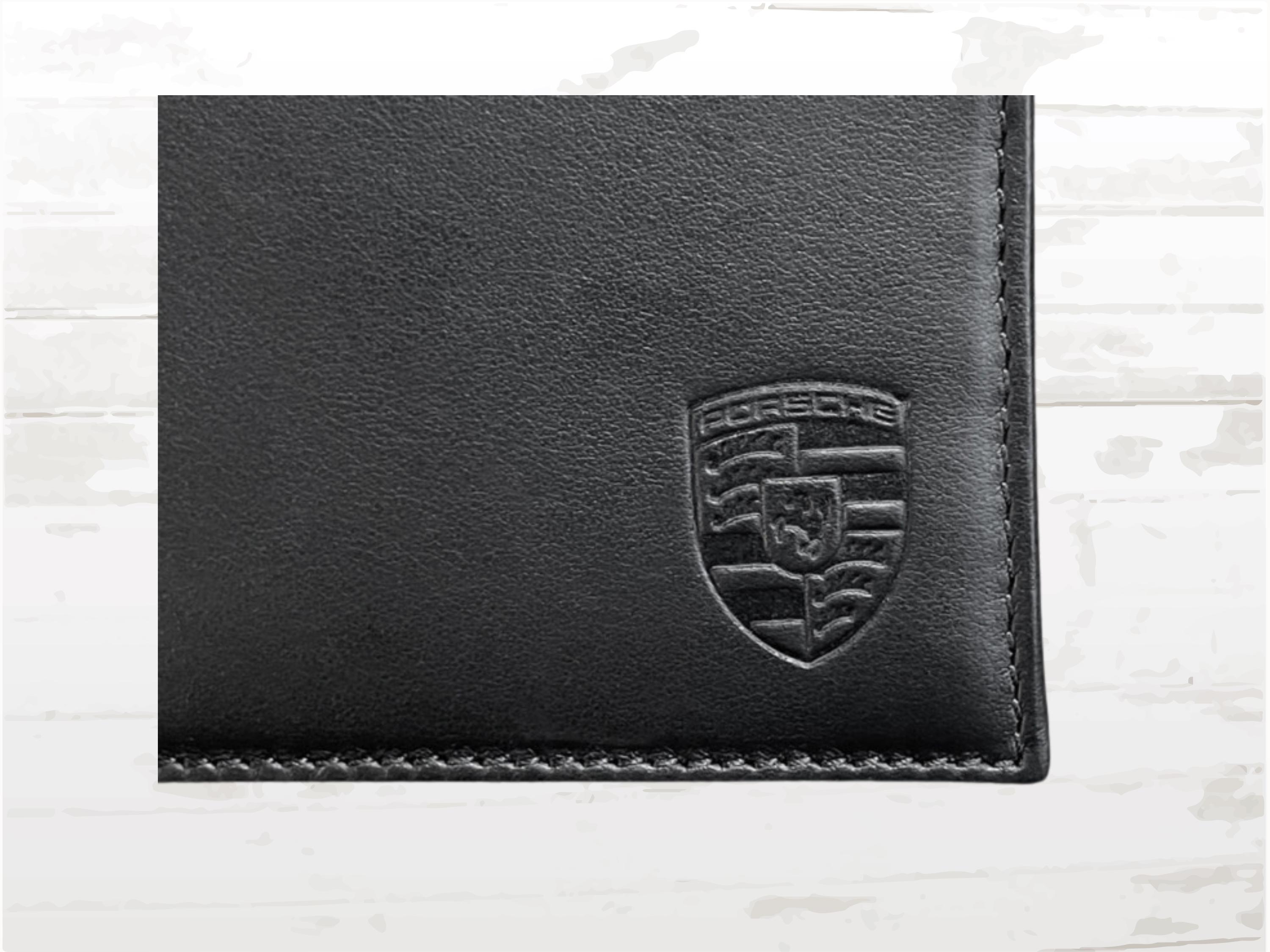 Porsche Leather Wallet for Men – Black With Embossed Crest - Etsy