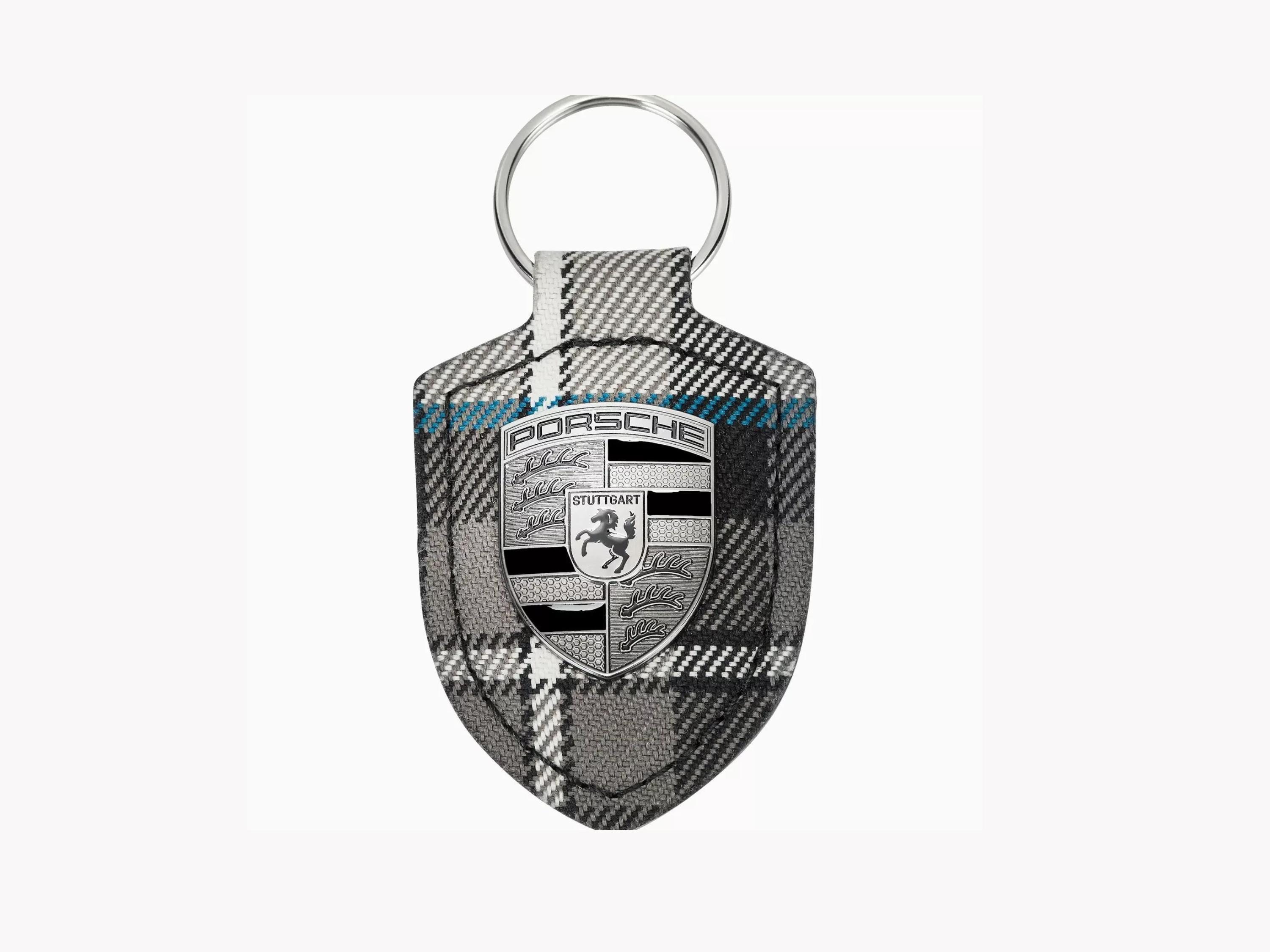 Porsche 911 Turbo Keyring - 50th Anniversary Crest, Collector Gift, Tartan Turbonite, Porsche Lovers gift