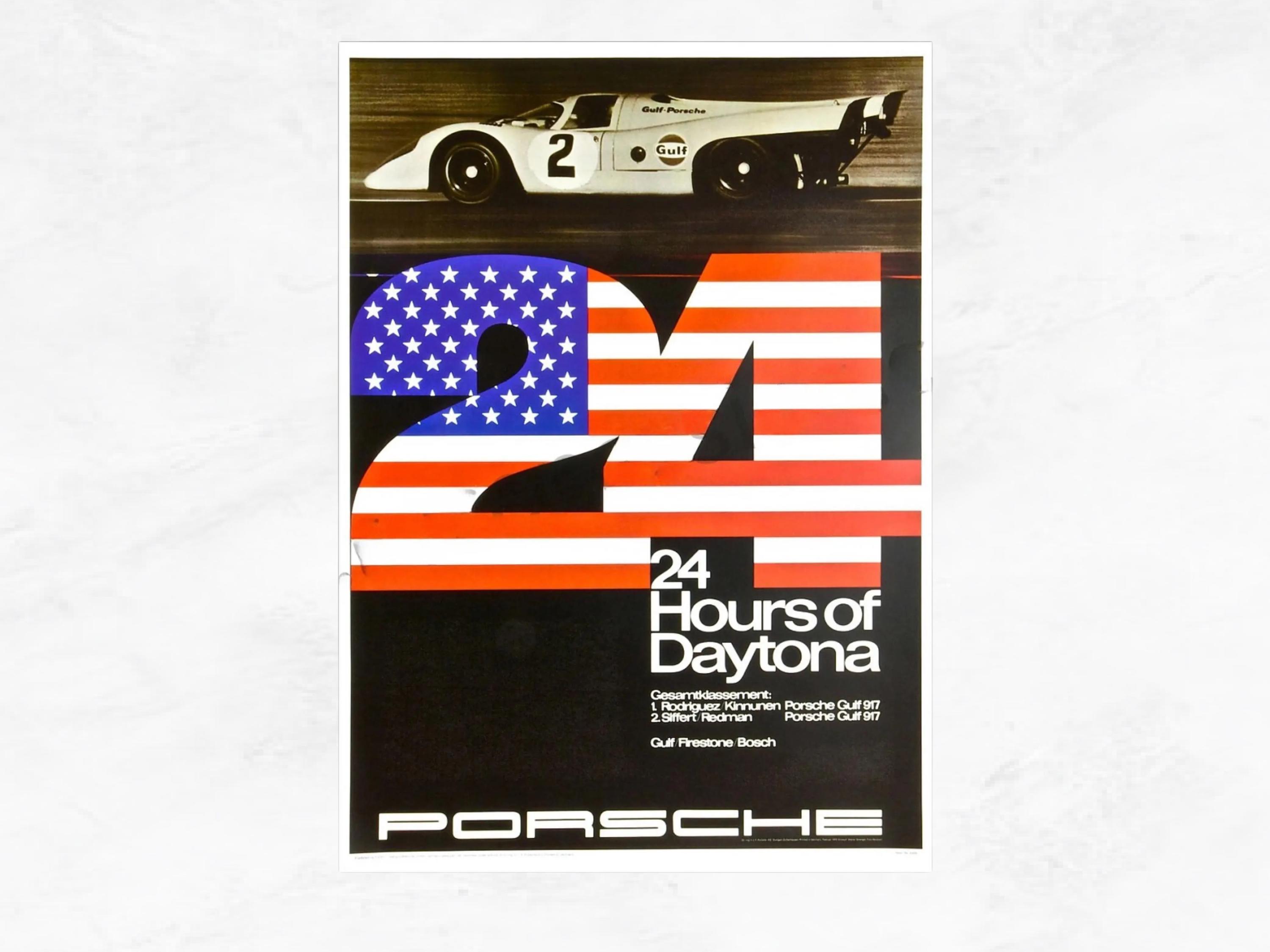 Porsche Poster – 917K | 24 Hours of Daytona USA 1970 | Overall