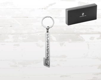 Porsche Panamera Silver Keyring, Metal Logo Keychain