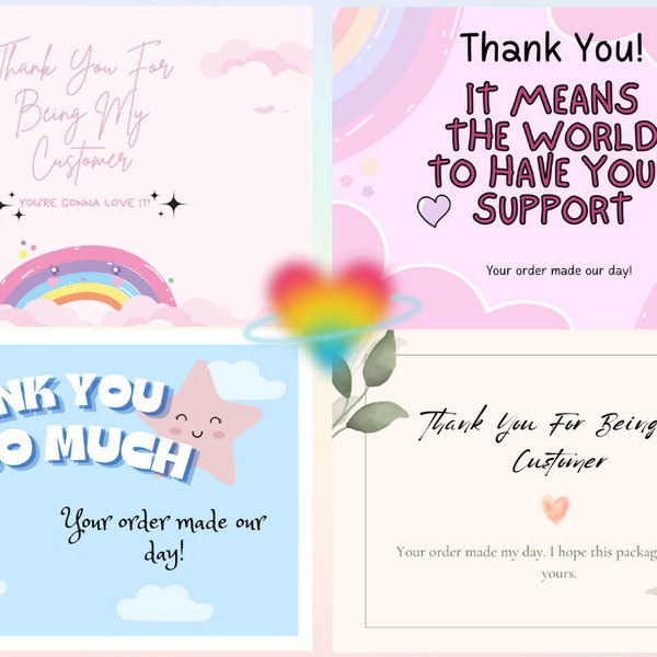 Thank You Cards for Customer Appreciation - Etsy