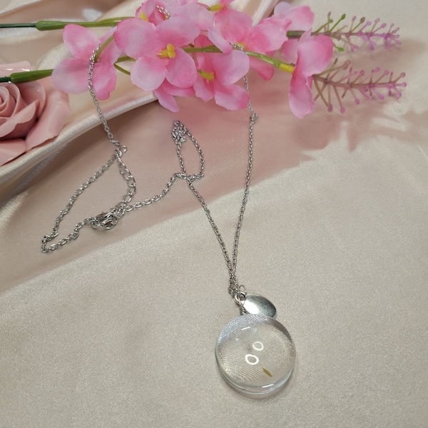 Wish Dandelion Necklace Pressed Flowers Gift for Her