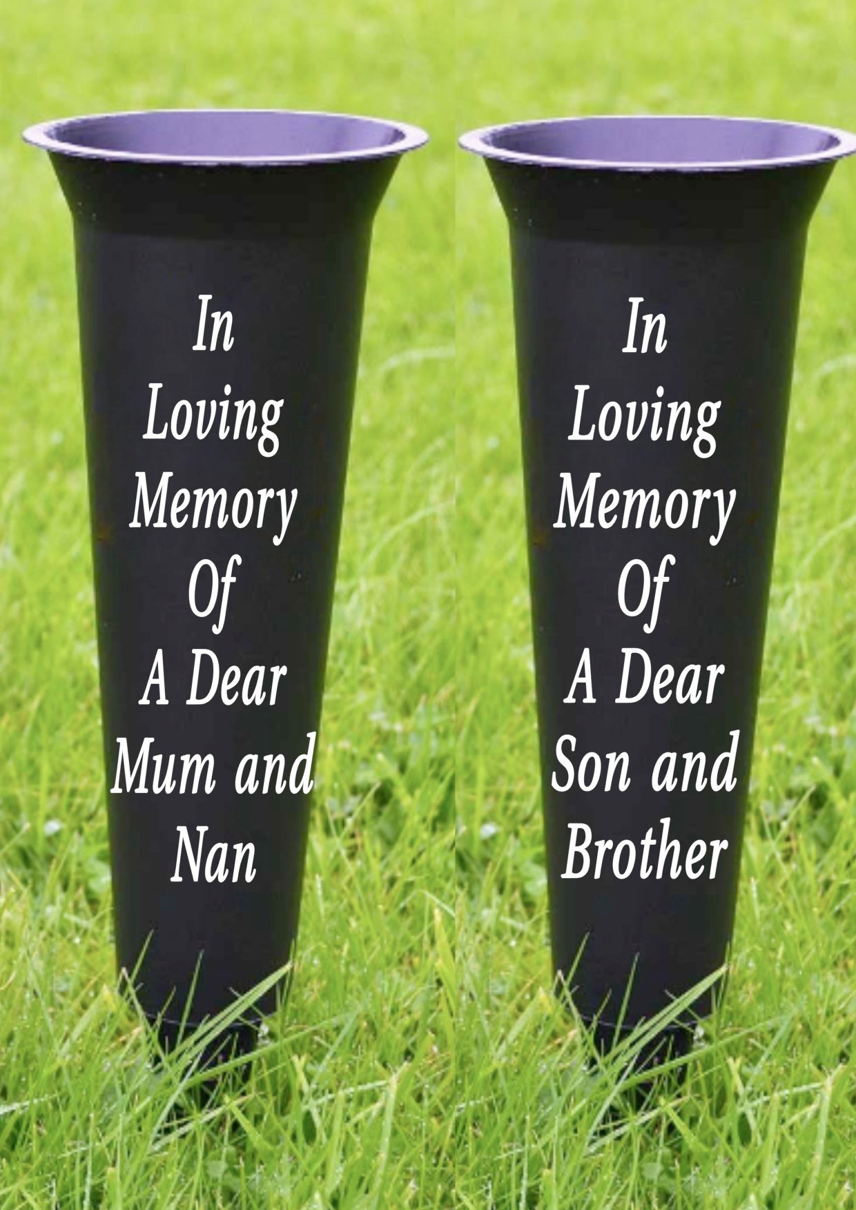 Personalized Grave Vase, Memorial Flower Holder, Sympathy Gift