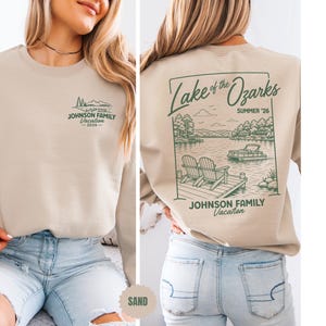 Custom Family Lake Vacation Sweatshirts and Hoodies, Personalized Lake Life Crewneck, Matching Group Travel Sweatshirt With Family Name